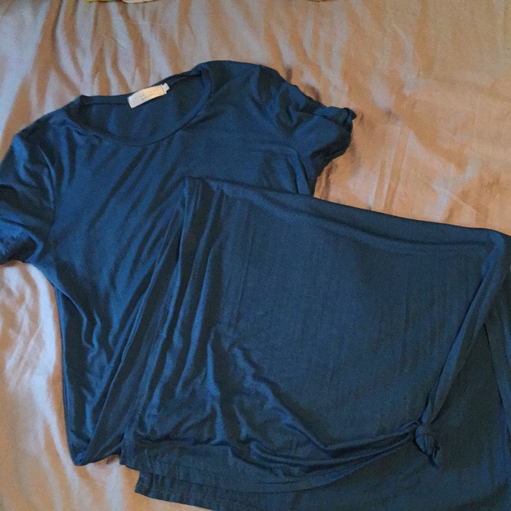 Teal Tee Maxi Dress / Size large